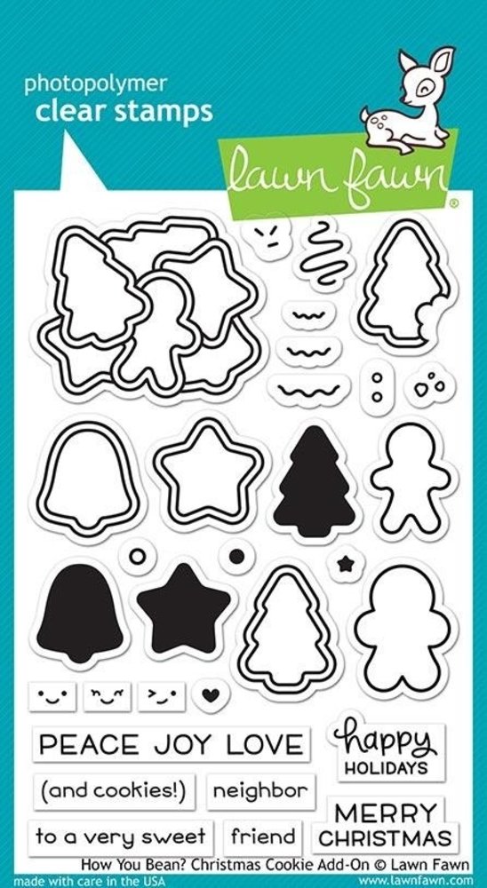 Lawn Fawn How You Bean? Christmas Cookie Add-on Clear Stamps (LF2033) Lawn Fawn How You Bean? Christmas Cookie Add-on Clear Stamps (LF2033)