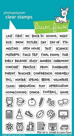 Lawn Fawn Plan On It: School Clear Stamps (LF2040)