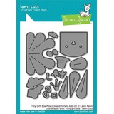 Lawn Fawn Tiny Gift Box Peacock & Turkey Add-on Dies (LF2051)