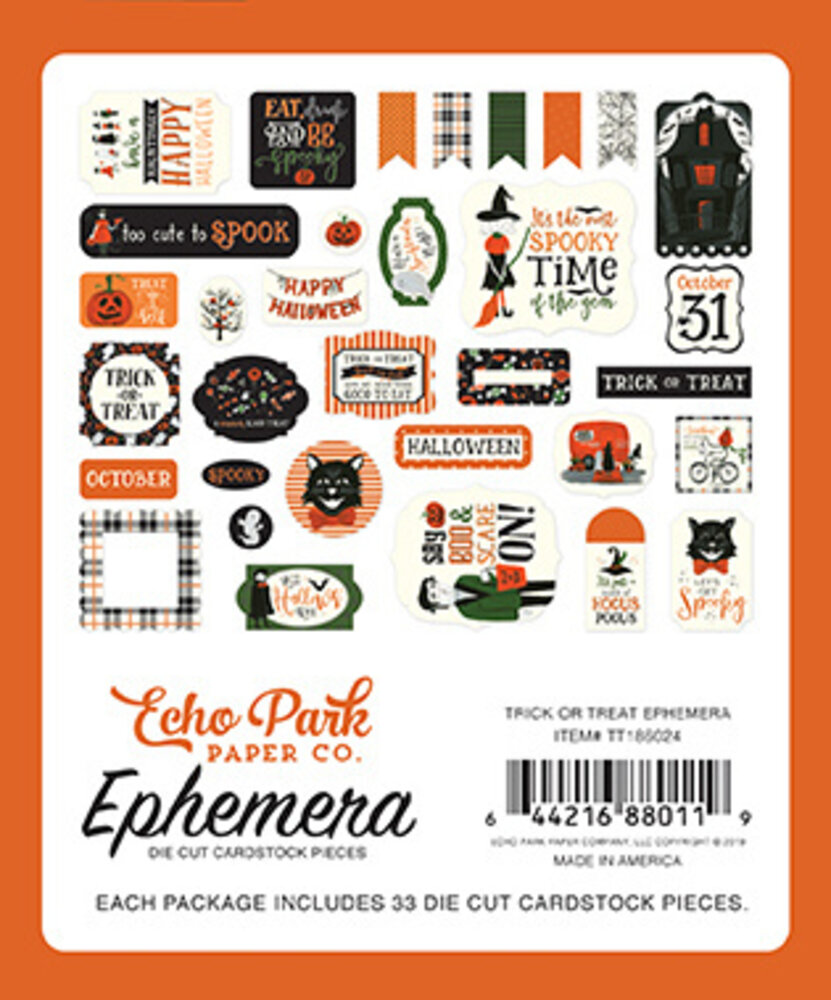 Echo Park Trick or Treat Ephemera (TT186024) Echo Park Trick or Treat Ephemera (TT186024)