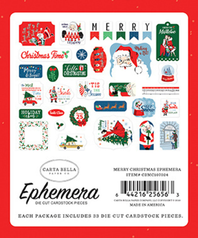 Carta Bella Merry Christmas Ephemera (CBMC107024) Carta Bella Merry Christmas Ephemera (CBMC107024)