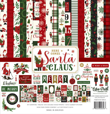 Echo Park Here Comes Santa Claus 12x12 Inch Collection Kit (HCSC188016) Echo Park Here Comes Santa Claus 12x12 Inch Collection Kit (HCSC188016)