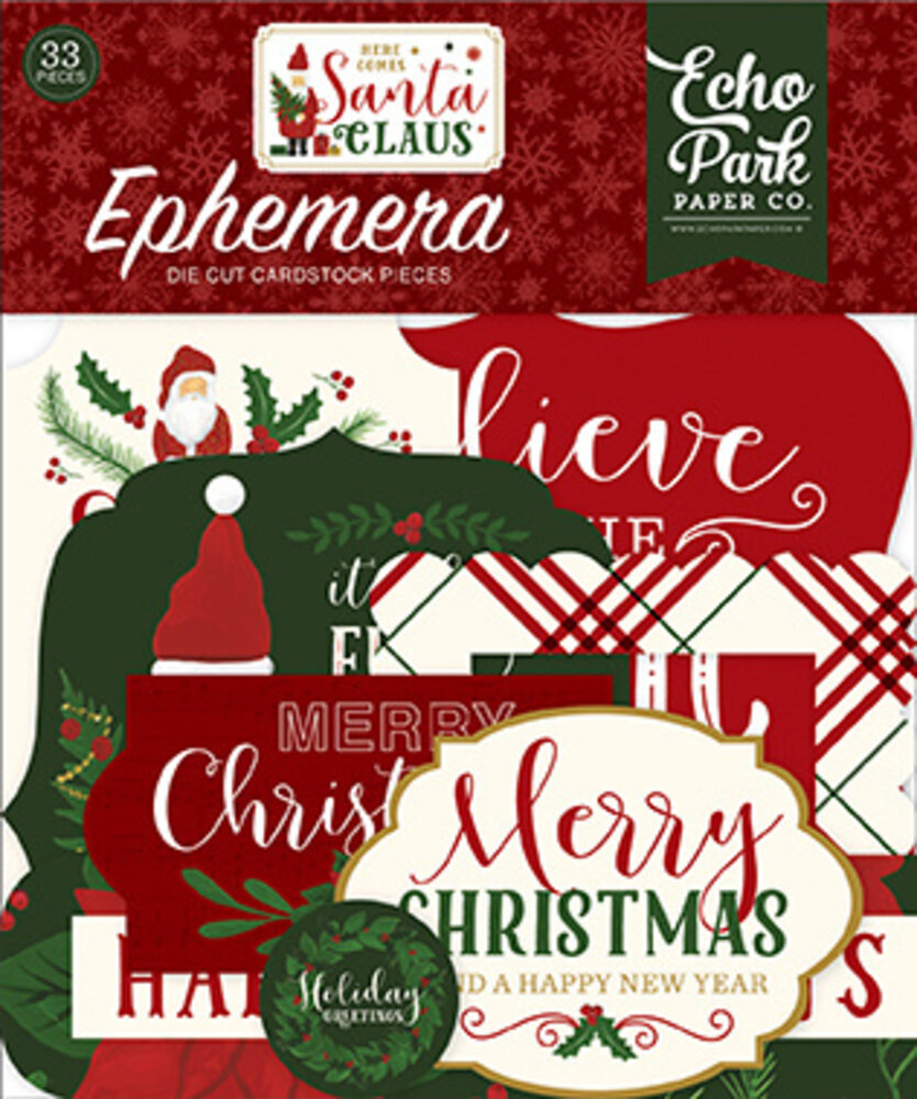 Echo Park Here Comes Santa Claus Ephemera (HCSC188024) Echo Park Here Comes Santa Claus Ephemera (HCSC188024)