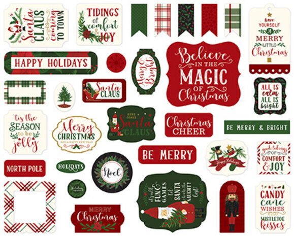 Echo Park Here Comes Santa Claus Ephemera (HCSC188024) Echo Park Here Comes Santa Claus Ephemera (HCSC188024)