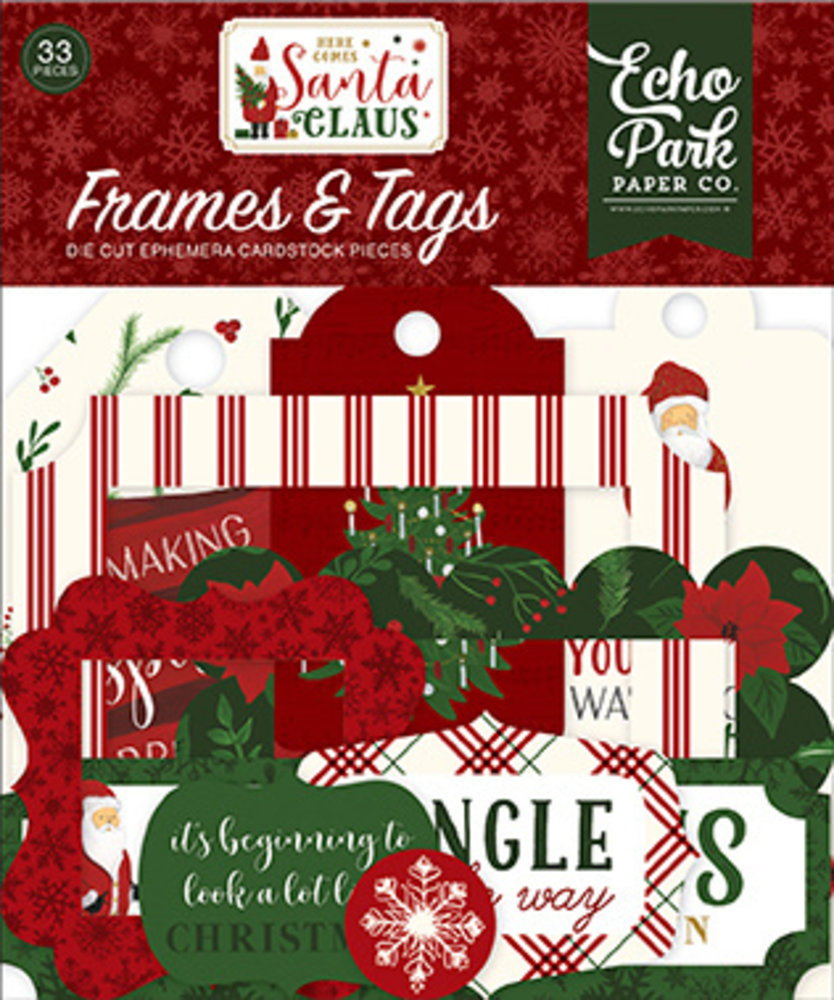 Echo Park Here Comes Santa Claus Ephemera Frames & Tags (HCS188025)