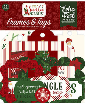 Echo Park Here Comes Santa Claus Ephemera Frames & Tags (HCS188025)