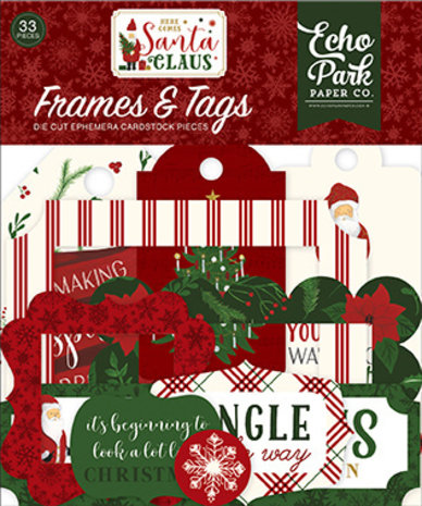 Echo Park Here Comes Santa Claus Ephemera Frames & Tags (HCS188025)