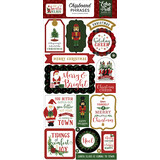 Echo Park Here Comes Santa Claus 6x13 Inch Chipboard Phrases (HCSC188022)