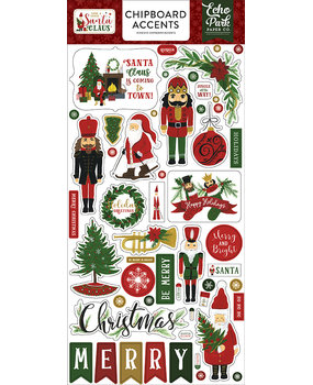 Echo Park Here Comes Santa Claus 6x13 Inch Chipboard Accents (HCSC188021) Echo Park Here Comes Santa Claus 6x13 Inch Chipboard Accents (HCSC188021)