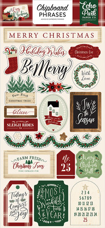 Echo Park A Cozy Christmas 6x13 Inch Chipboard Phrases (ACC189022) Echo Park A Cozy Christmas 6x13 Inch Chipboard Phrases (ACC189022)