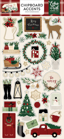 Echo Park A Cozy Christmas 6x13 Inch Chipboard Accents (ACC189021)