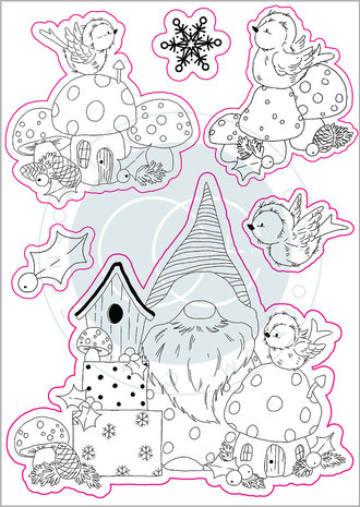 Craft Consortium Robin Mischief Clear Stamps (CCSTMP014) Craft Consortium Robin Mischief Clear Stamps (CCSTMP014)