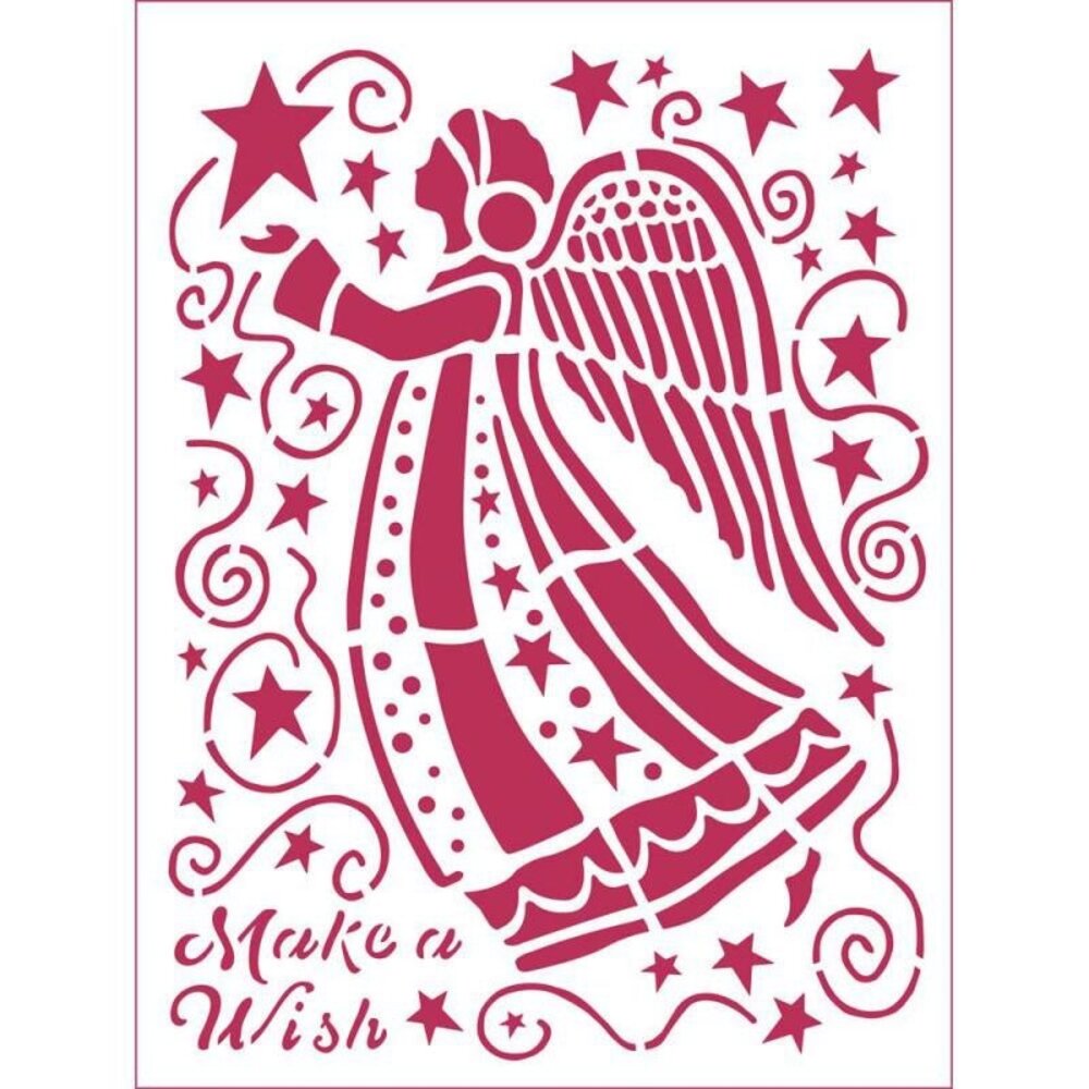 Stamperia Masking Stencil A5 Make a Wish Angel (KSD305)