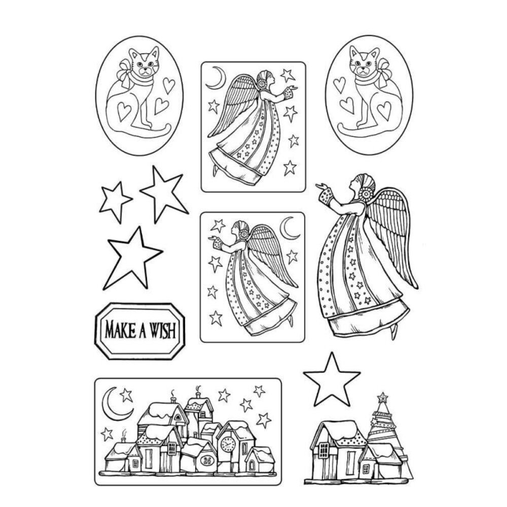 Stamperia Soft Maxi Mould Angel & Cats (K3PTA458) Stamperia Soft Maxi Mould Angel & Cats (K3PTA458)
