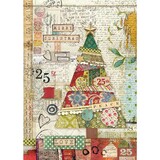 Stamperia Rice Paper A4 Make a Wish Patchwork Tree (DFSA4406)