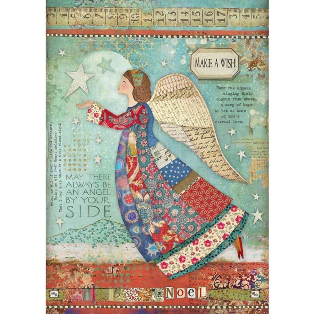 Stamperia Rice Paper A4 Make a Wish Angel (DFSA4407) Stamperia Rice Paper A4 Make a Wish Angel (DFSA4407)