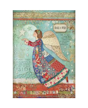 Stamperia Rice Paper A4 Make a Wish Angel (DFSA4407)* Stamperia Rice Paper A4 Make a Wish Angel (DFSA4407)*