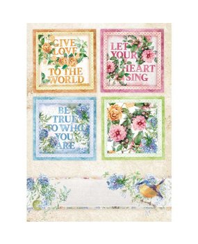 Stamperia Rice Paper A4 Flowers For You Cards (DFSA4418) Stamperia Rice Paper A4 Flowers For You Cards (DFSA4418)