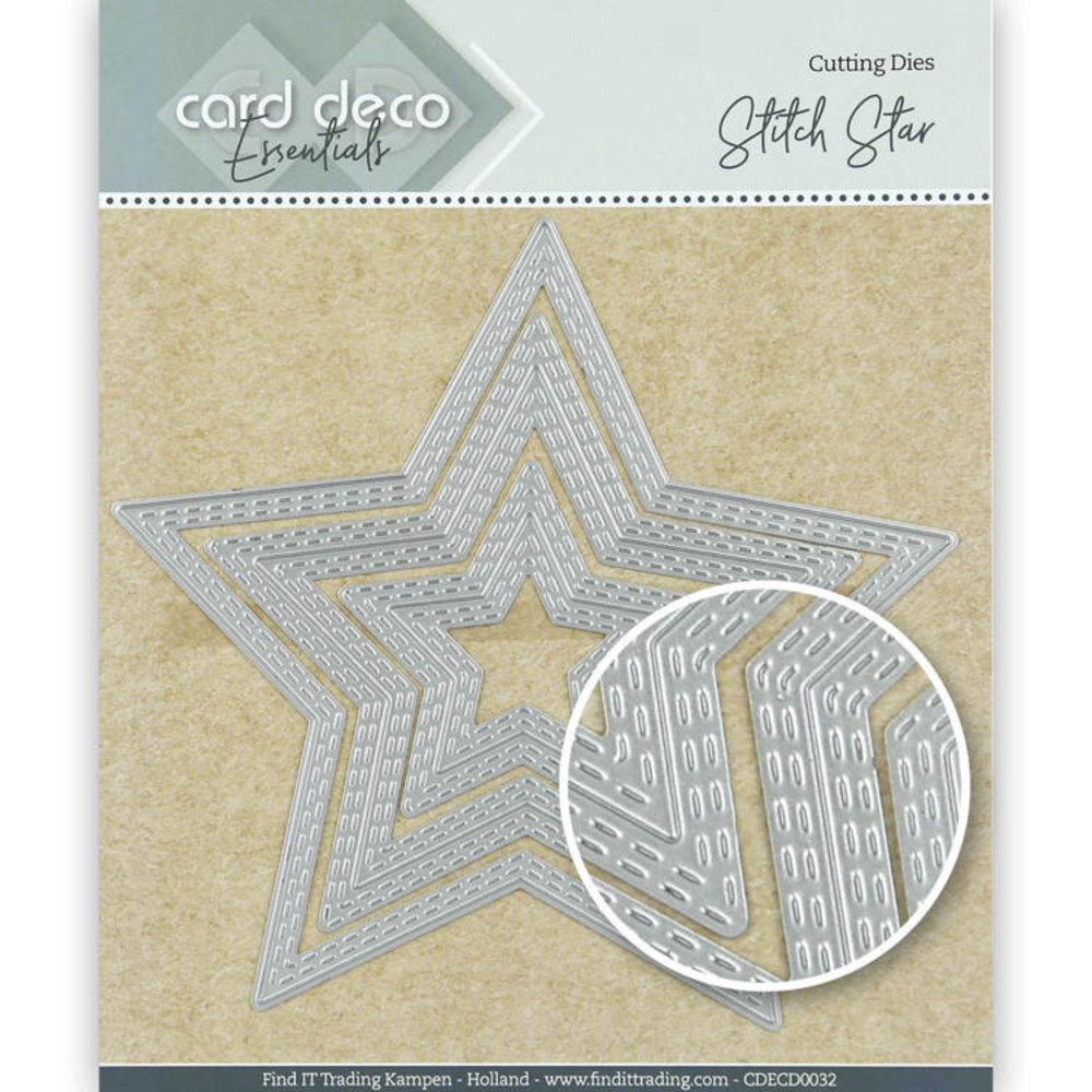 Card Deco Snijmal Stitch Star (CDECD0032) Card Deco Snijmal Stitch Star (CDECD0032)