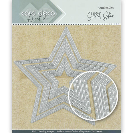 Card Deco Snijmal Stitch Star (CDECD0032) Card Deco Snijmal Stitch Star (CDECD0032)