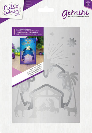Gemini Away in a Manger Cut & Embossing Folder (GEM-CEF-AIAM)