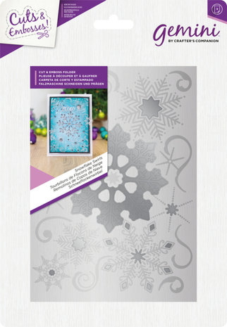 Gemini Snowflake Swirls Cut & Embossing Folder (GEM-CEF-SSWI) Gemini Snowflake Swirls Cut & Embossing Folder (GEM-CEF-SSWI)