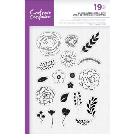 Crafter's Companion Summer Garden Clear Stamps (CC-SP-CA-SUG) Crafter's Companion Summer Garden Clear Stamps (CC-SP-CA-SUG)