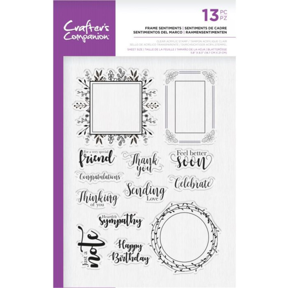Crafter's Companion Frame Sentiments Clear Stamps (CC-ST-CA-FRS) Crafter's Companion Frame Sentiments Clear Stamps (CC-ST-CA-FRS)
