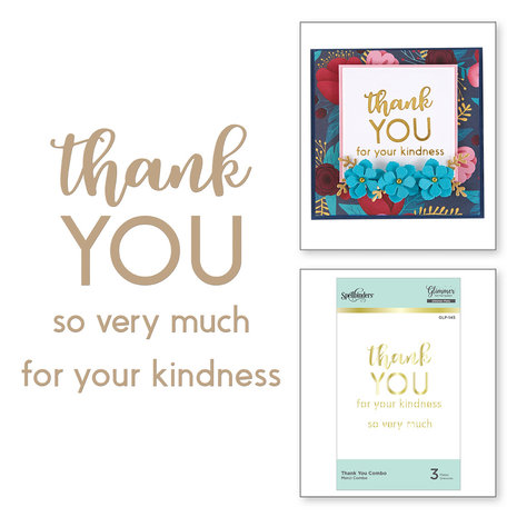 Spellbinders Thank You Combo Hot Foil Plate (GLP-145) Spellbinders Thank You Combo Hot Foil Plate (GLP-145)