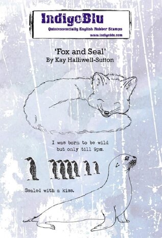 IndigoBlu Fox and Seal A6 Rubber Stamp (IND0553) IndigoBlu Fox and Seal A6 Rubber Stamp (IND0553)