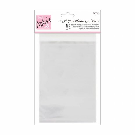Anita's Clear Plastic Card Bags 5x7 Inch (50pk) (ANT 1651006) Anita's Clear Plastic Card Bags 5x7 Inch (50pk) (ANT 1651006)