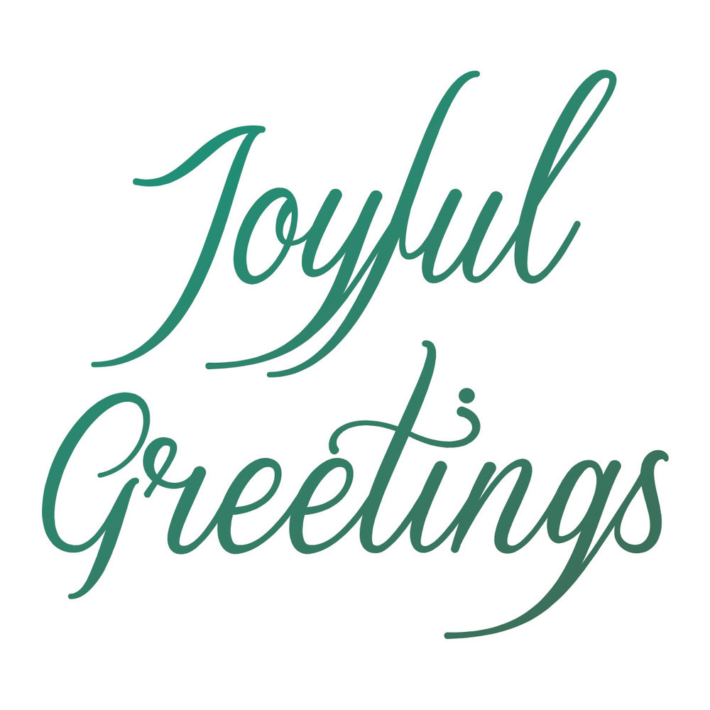 Couture Creations Joyful Greetings Sentiment Mini Clear Stamp (CO726916)