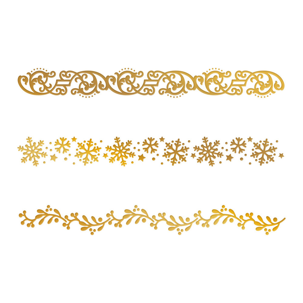 Couture Creations Naughty Or Nice Christmas Borders Hot Foil Stamp (CO726923)