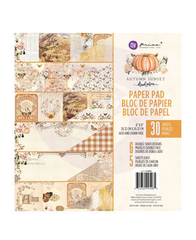 Prima Marketing Inc Autumn Sunset 8x8 Inch Paper Pad (995485) Prima Marketing Inc Autumn Sunset 8x8 Inch Paper Pad (995485)