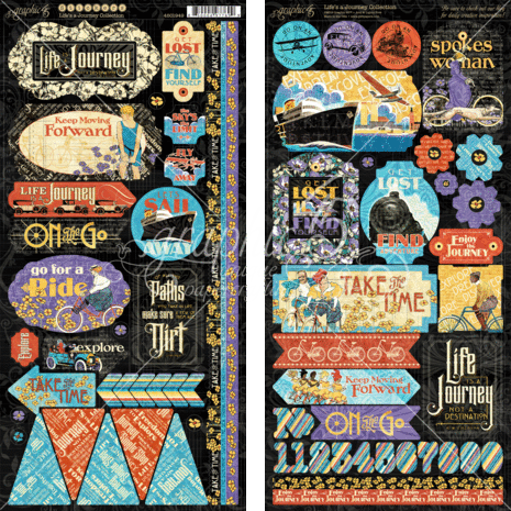 Graphic 45 Life's a Journey Stickers (4501949)