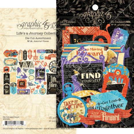 Graphic 45 Life's a Journey Die Cut Assortment (4501951)