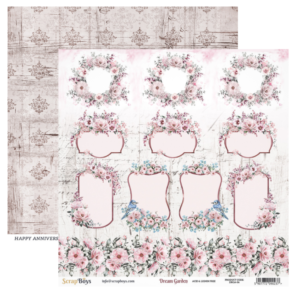 ScrapBoys Dream Garden 6x6 Inch Paper Pad (DRGA-09) ScrapBoys Dream Garden 6x6 Inch Paper Pad (DRGA-09)