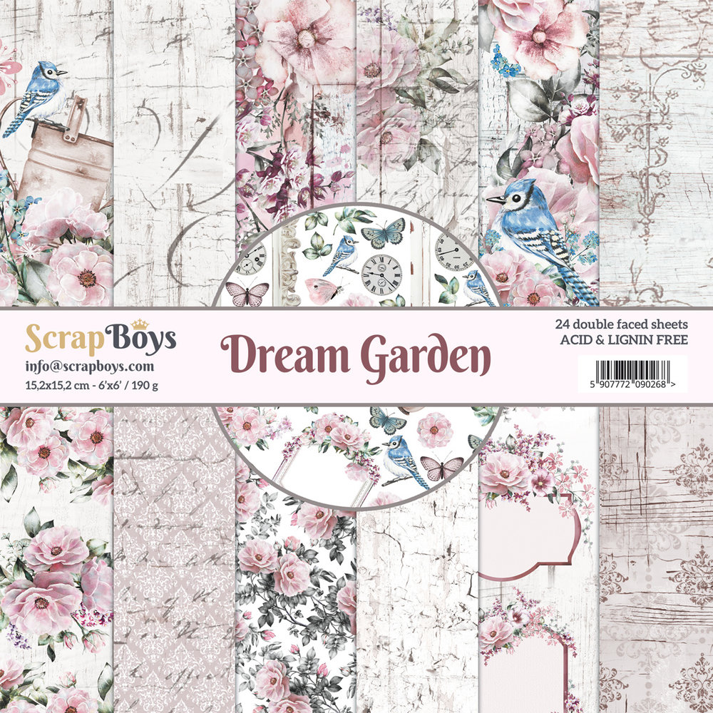 ScrapBoys Dream Garden 6x6 Inch Paper Pad (DRGA-09) ScrapBoys Dream Garden 6x6 Inch Paper Pad (DRGA-09)