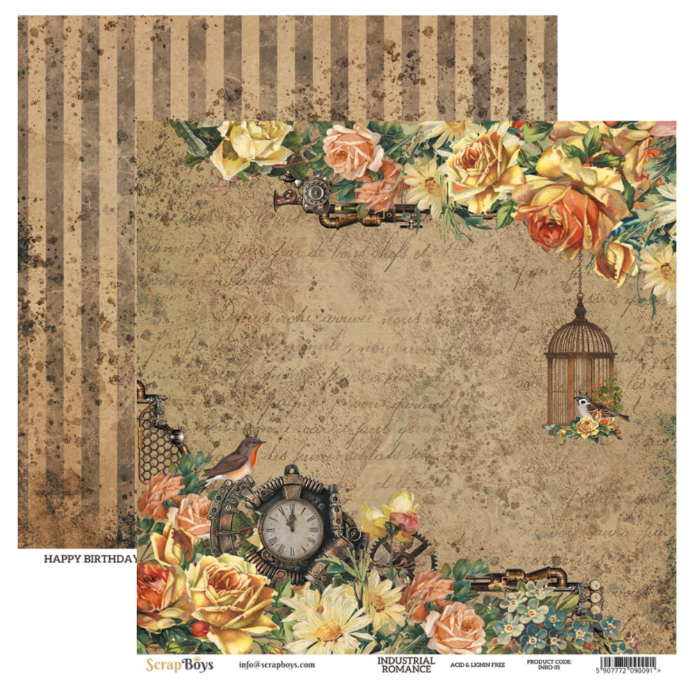ScrapBoys Industrial Romance 6x6 Inch Paper Pad (INRO-09)