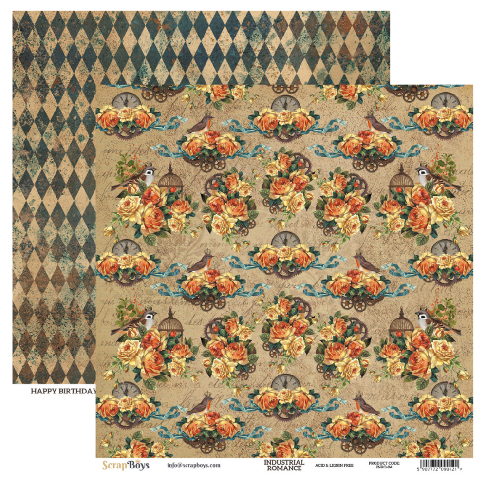 ScrapBoys Industrial Romance 6x6 Inch Paper Pad (INRO-09)
