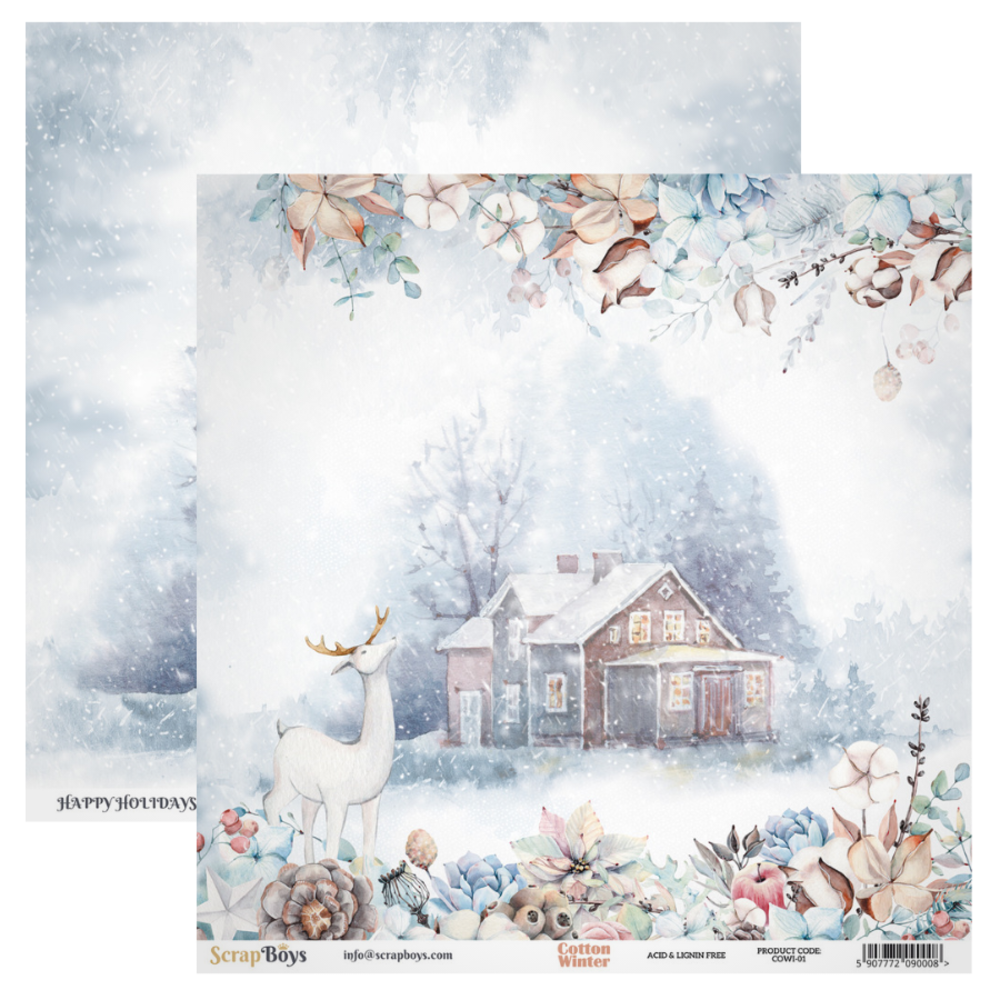 ScrapBoys Cotton Winter 12x12 Inch Paper Set (COWI-08) ScrapBoys Cotton Winter 12x12 Inch Paper Set (COWI-08)
