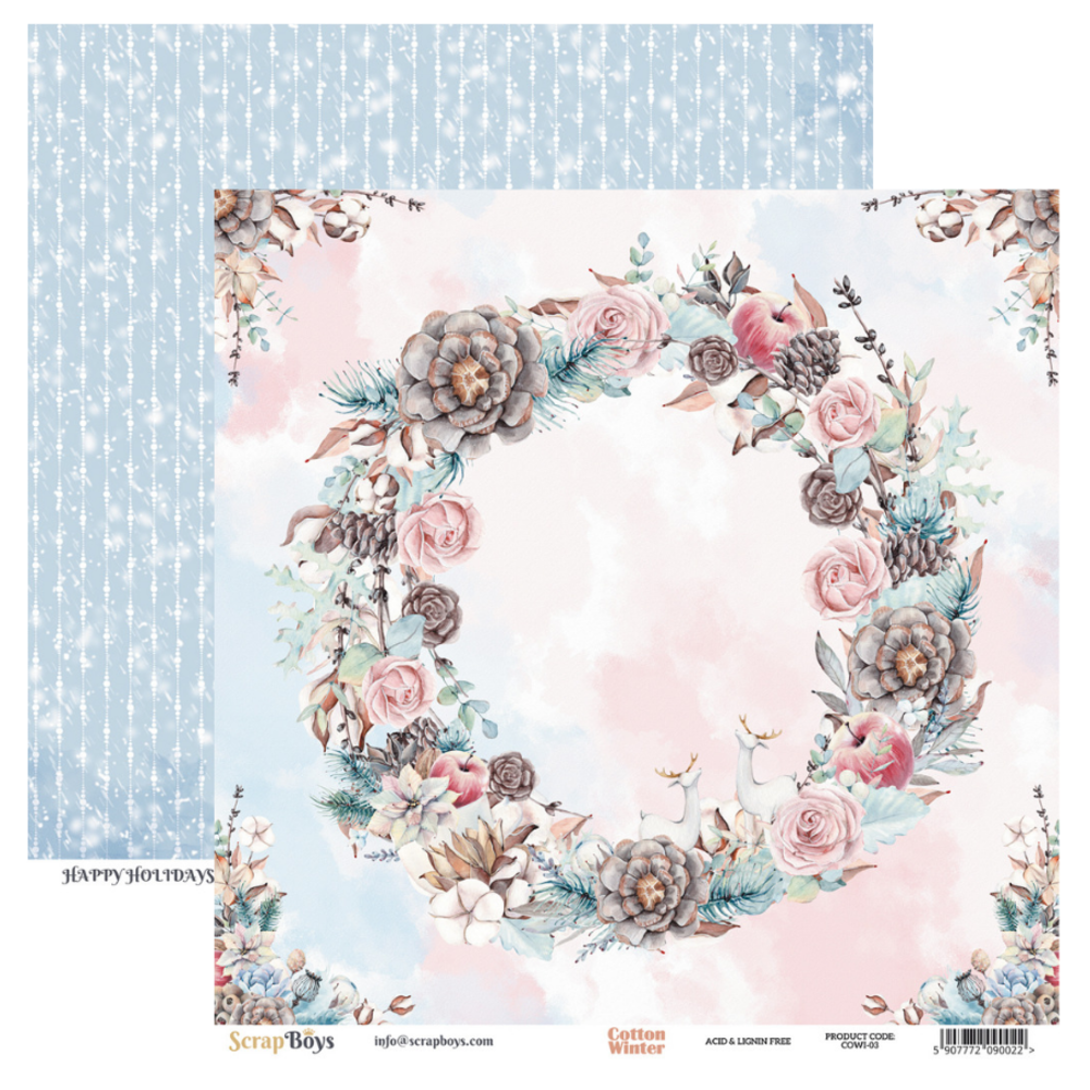 ScrapBoys Cotton Winter 12x12 Inch Paper Set (COWI-08) ScrapBoys Cotton Winter 12x12 Inch Paper Set (COWI-08)