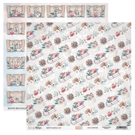 ScrapBoys Cotton Winter 12x12 Inch Paper Set (COWI-08) ScrapBoys Cotton Winter 12x12 Inch Paper Set (COWI-08)
