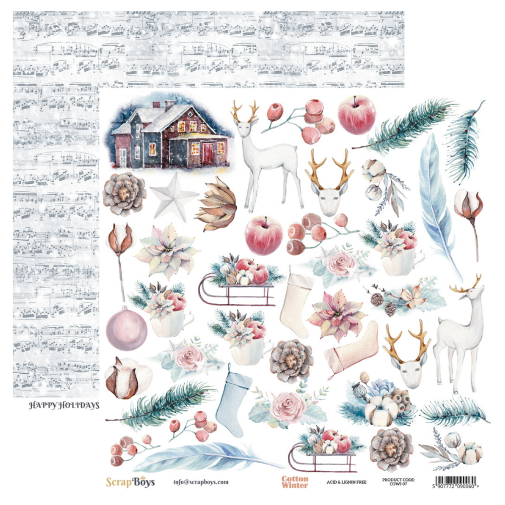 ScrapBoys Cotton Winter 12x12 Inch Paper Set (COWI-08) ScrapBoys Cotton Winter 12x12 Inch Paper Set (COWI-08)