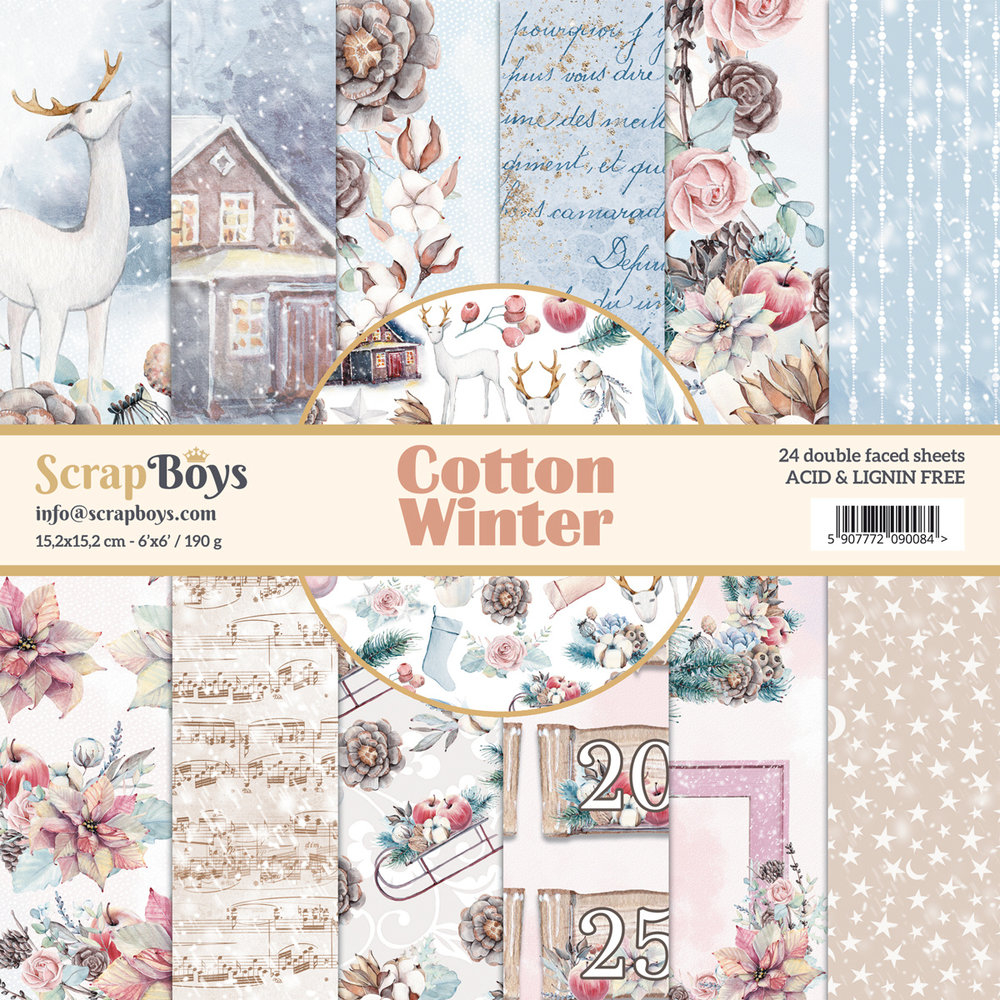 ScrapBoys Cotton Winter 6x6 Inch Paper Pad (COWI-09)