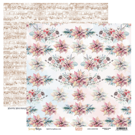 ScrapBoys Cotton Winter 6x6 Inch Paper Pad (COWI-09)