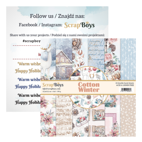 ScrapBoys Cotton Winter 6x6 Inch Paper Pad (COWI-09)