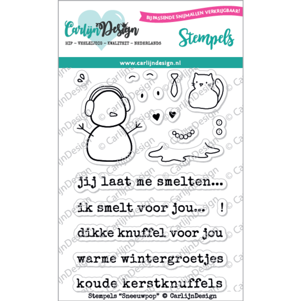 CarlijnDesign Clear Stamps Sneeuwpop (CDST0040) Paperpads.nl
