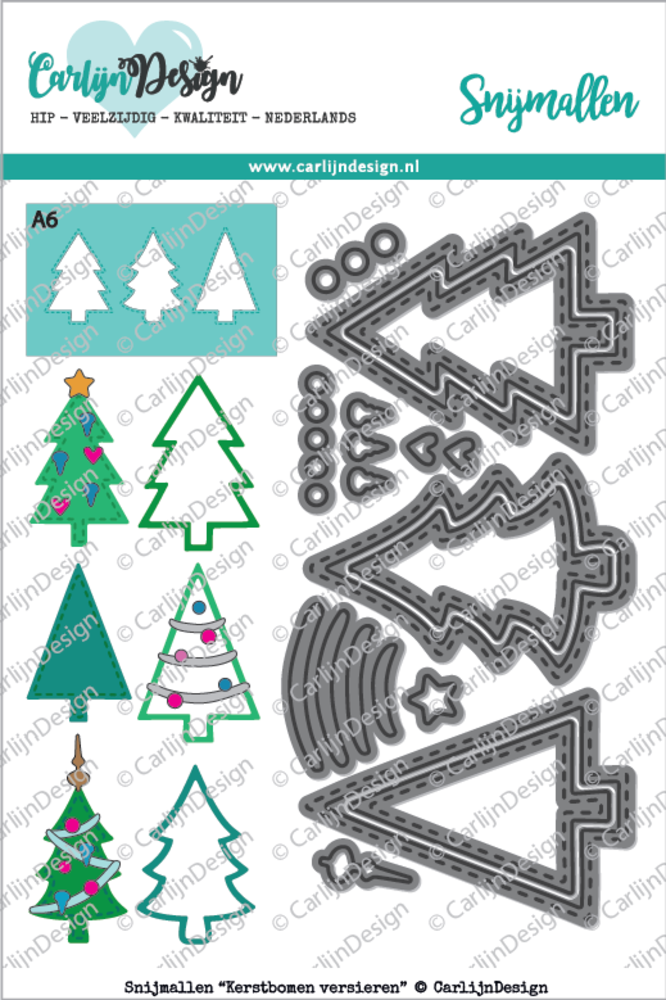 Carlijn Design Snijmal Kerstbomen Versieren (CDSN-0029)