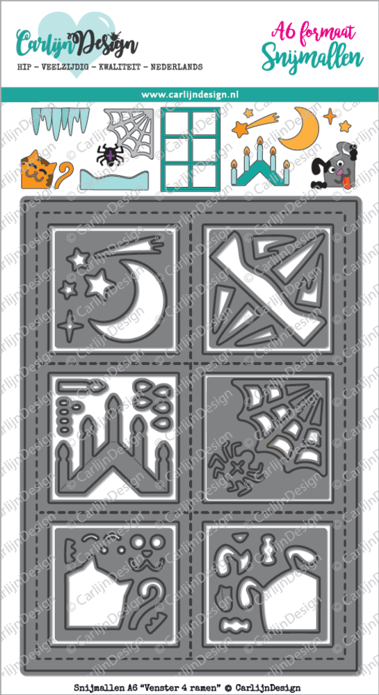 Carlijn Design Snijmal A6 Venster 6 Ramen (CDSN-0036) Carlijn Design Snijmal A6 Venster 6 Ramen (CDSN-0036)